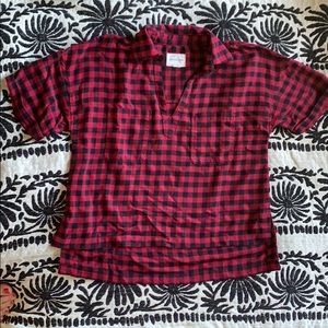 American Eagle super soft flannel cropped blouse